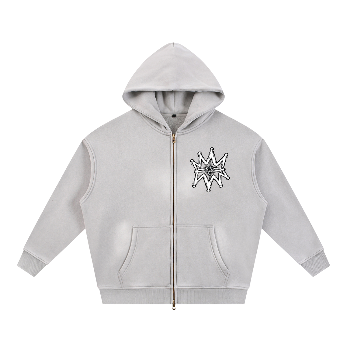 Black Heart Zipper Hoodie