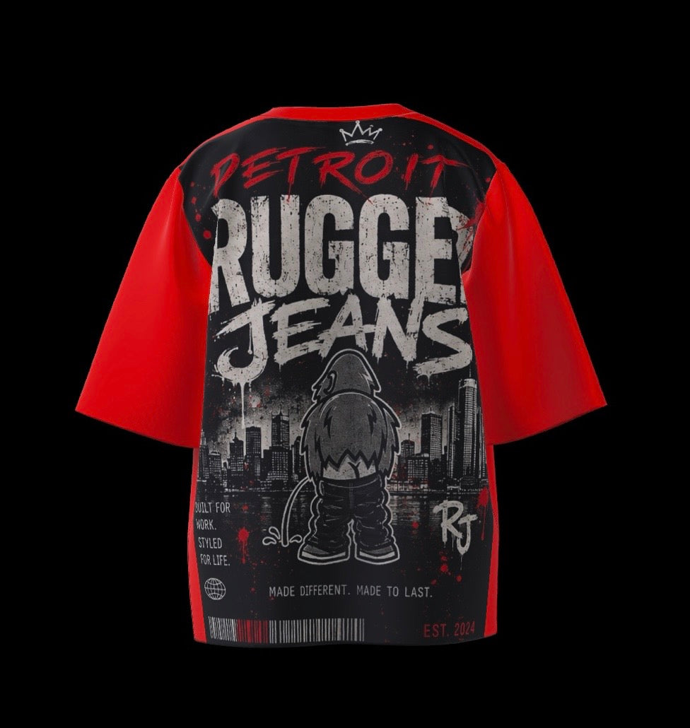 “Rugged red wing“ Oversized Rugged Tee