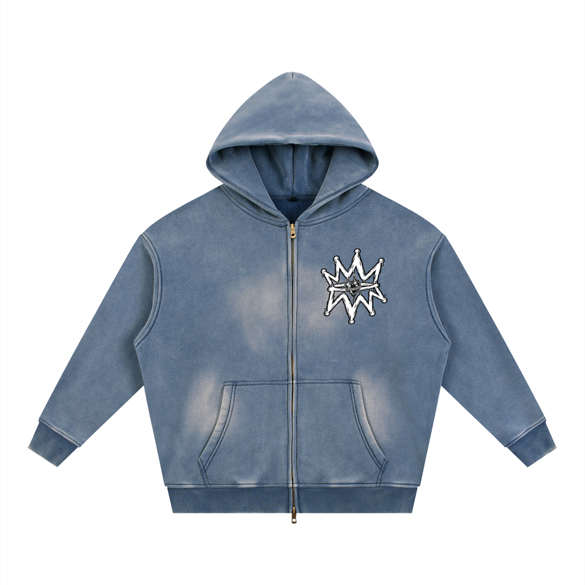 Black Heart Zipper Hoodie