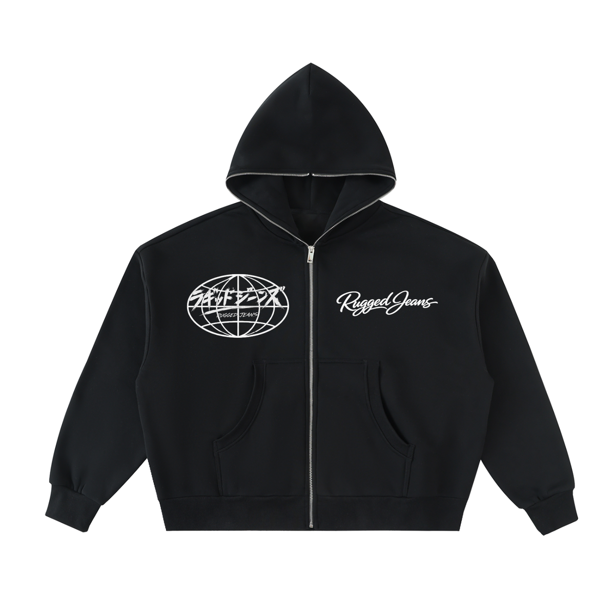 Hoodie,Fullzip,Black,Graphic